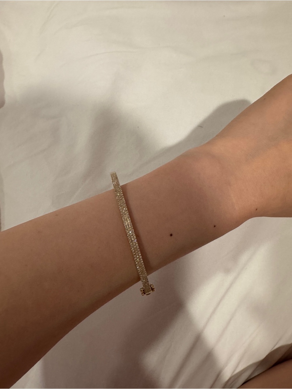 Diamond pave bangle